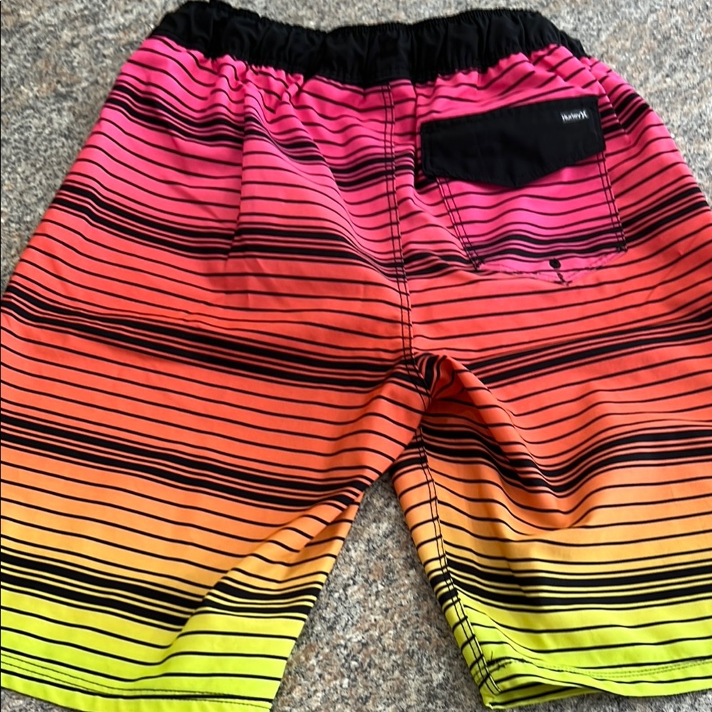 Hurley Neon Striped Shorts - Size 10/12 - Picture 7 of 7